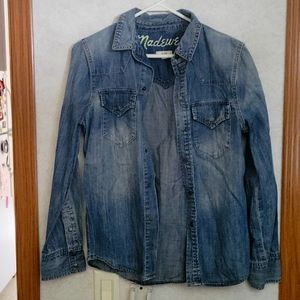 Madewell jean button up shirt sz M